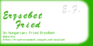 erzsebet fried business card