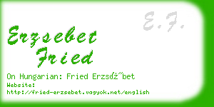 erzsebet fried business card